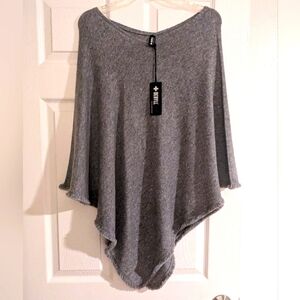 Beryll Gray 100% Cashmere Poncho - NWT